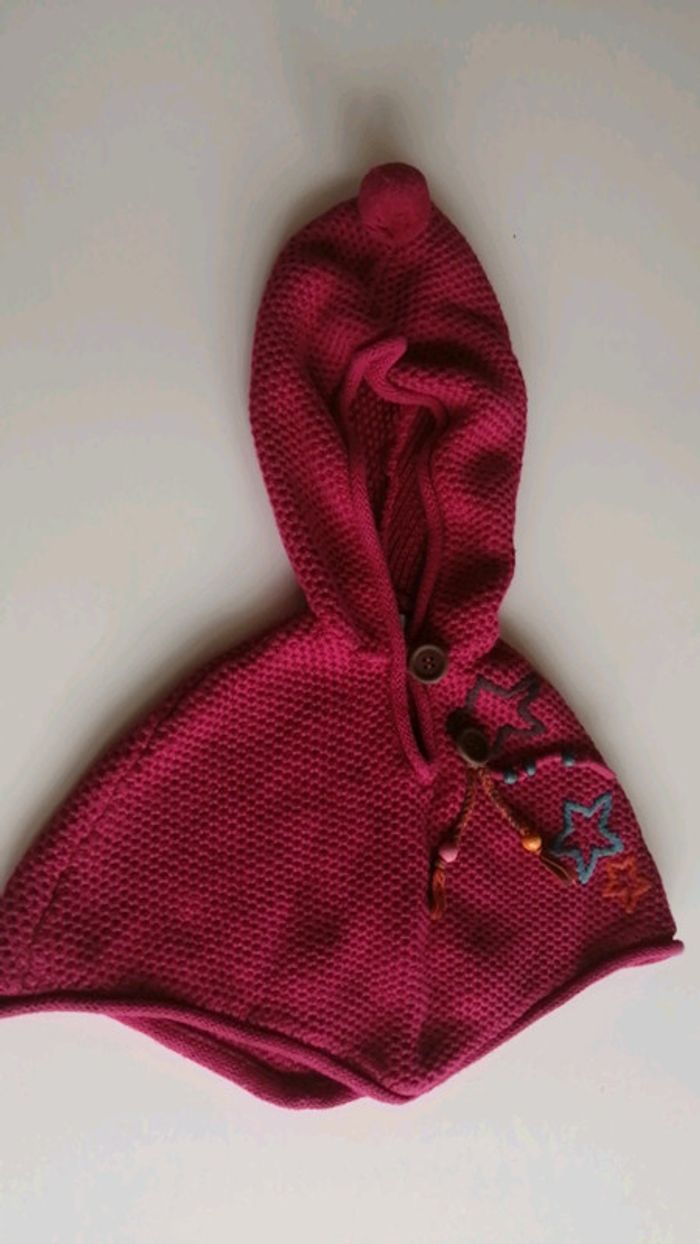 Gilet cape TAO rose