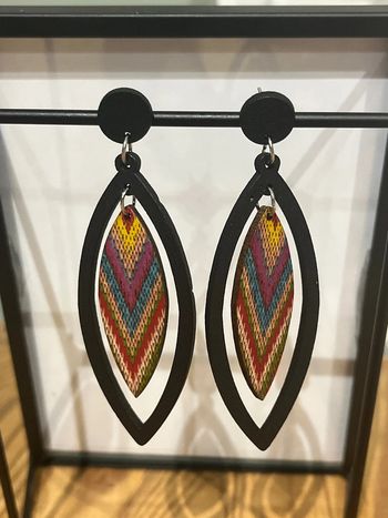 Boucle d’oreille en bois