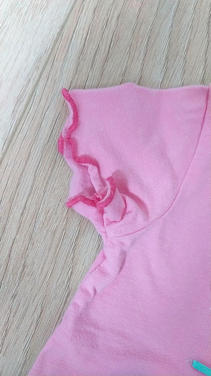 Ensemble fleurs rose 3 mois - photo numéro 9