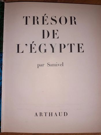 Trésor de L'Égypte par Samivel