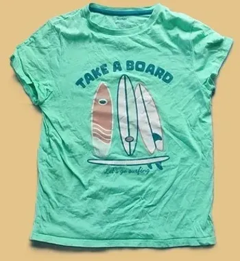 T-shirt surf garçon Kiabi 12 ans – couleur menthe