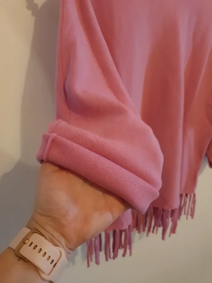 Pull franges rose vintage - photo numéro 2