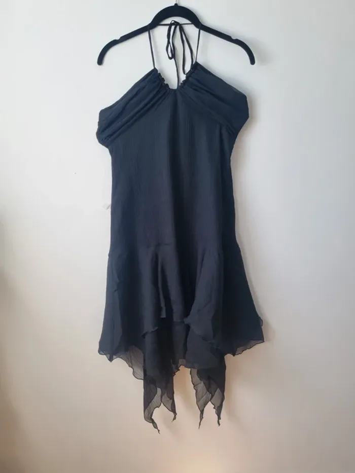 Robe longue noir asymetrique année '90 - photo numéro 18