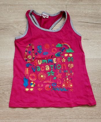 Débardeur fille rose fuschia taille 5 ans U Essentiel