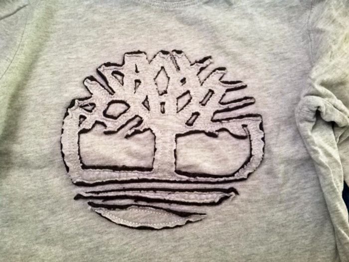 Tee-shirt manches longues gris Timberland - 3 ans - photo numéro 2