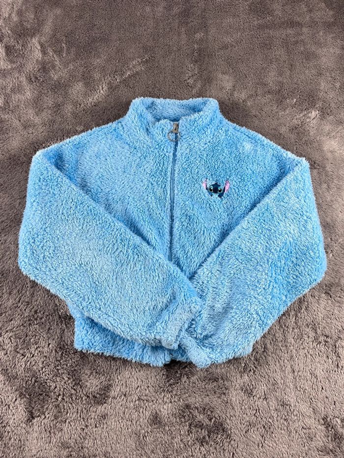 Veste Polaire Disney Lilo & Stitch Bleu Ciel Taille XS