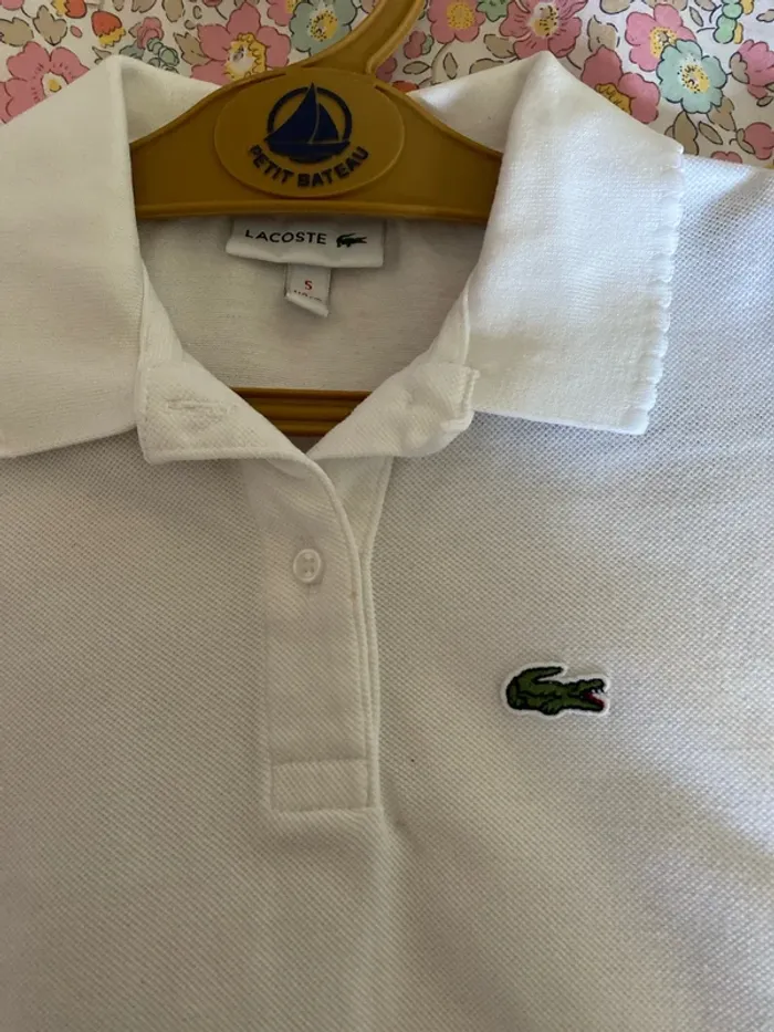 Magnifique polo neuf Lacoste 5 ans blanc - photo numéro 2