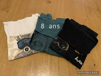 Lot 3 cols roulés 8 ans