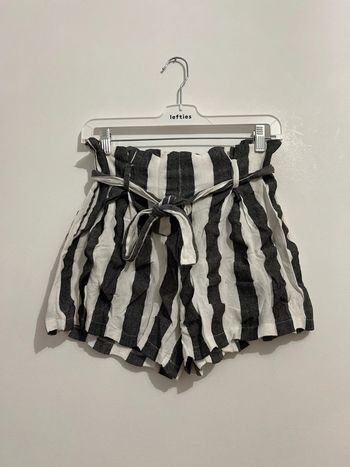 Short à rayures lin