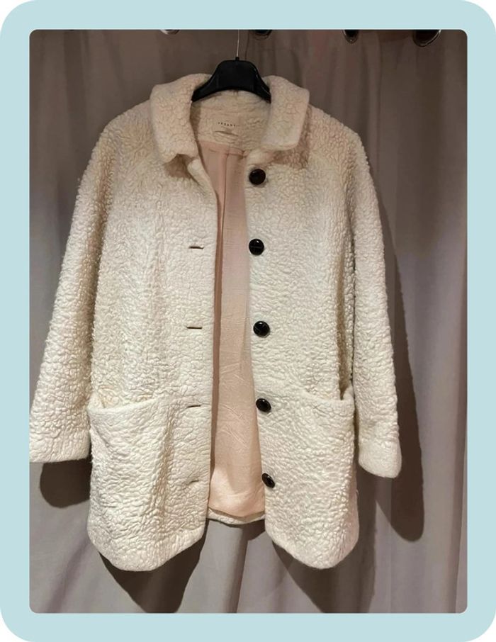 Manteau en laine effet mouton Sezane