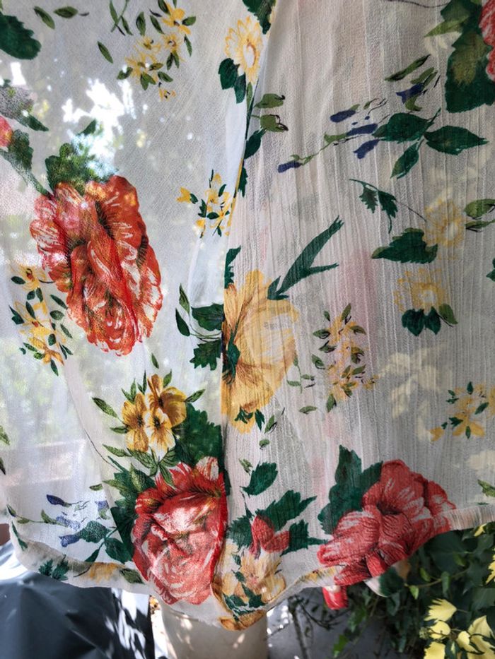 Chemisier fluide et léger à fleurs vintage - photo numéro 5