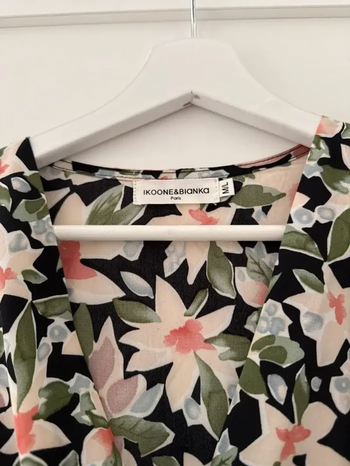 Superbe robe neuve fleurie fluide Ikoone & Bianca 🌸 M L 38 40 - photo numéro 10