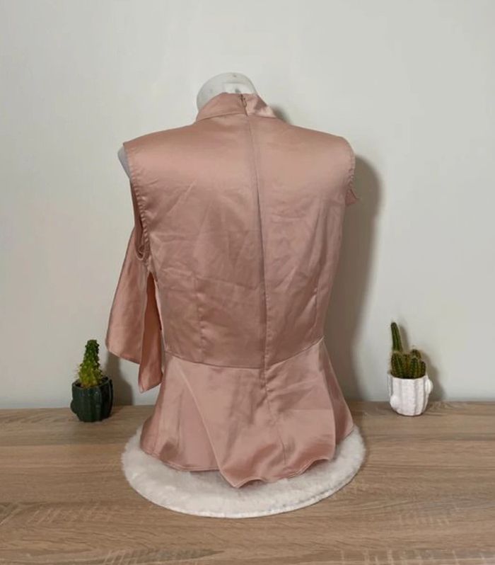 Débardeur rose pâle près du cou à voile Zara - photo numéro 2