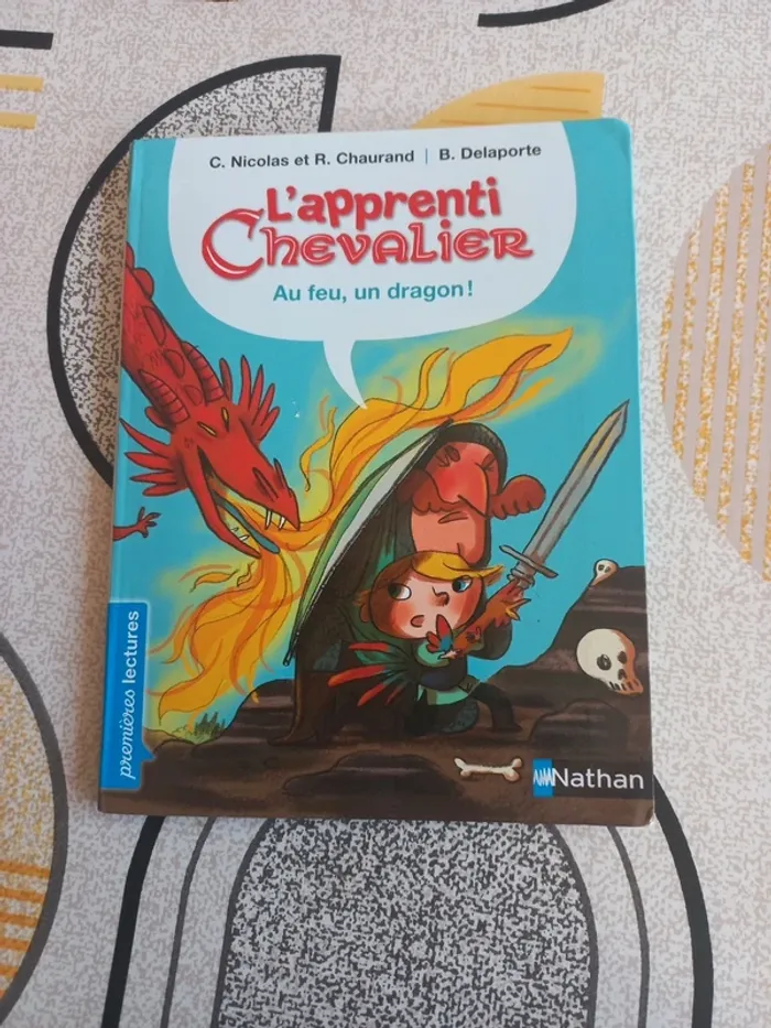 Livre Nathan 1ères lectures L'apprenti chevalier Au feu un dragon