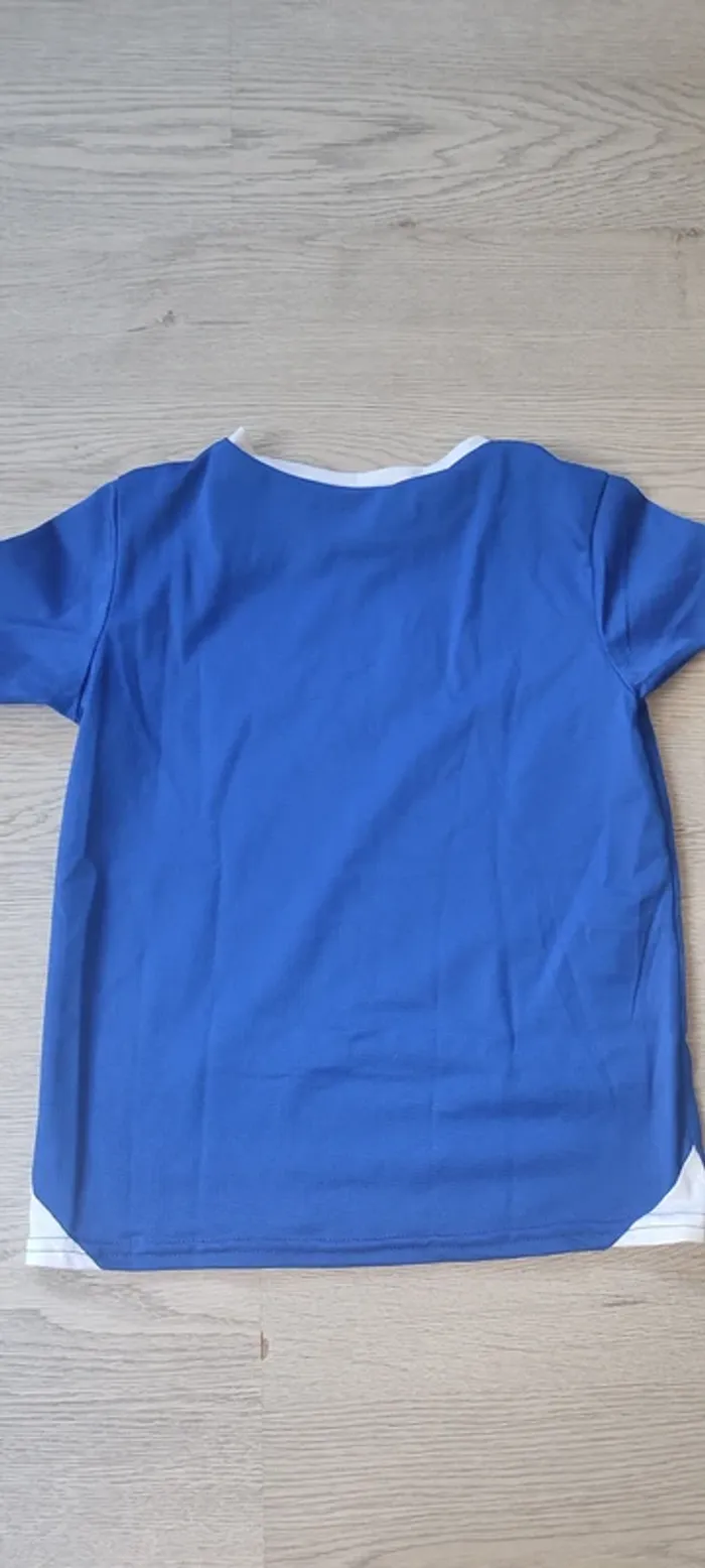 Maillot football  bleu 8 ans - photo numéro 2