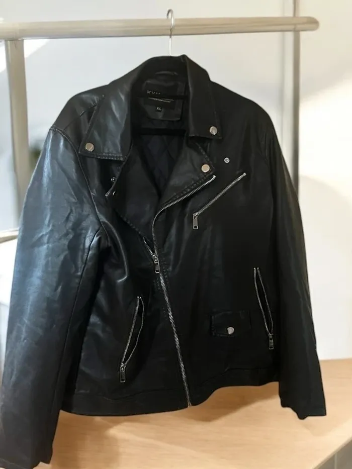 Perfecto Noir homme Kymaxx noir et argenté XL