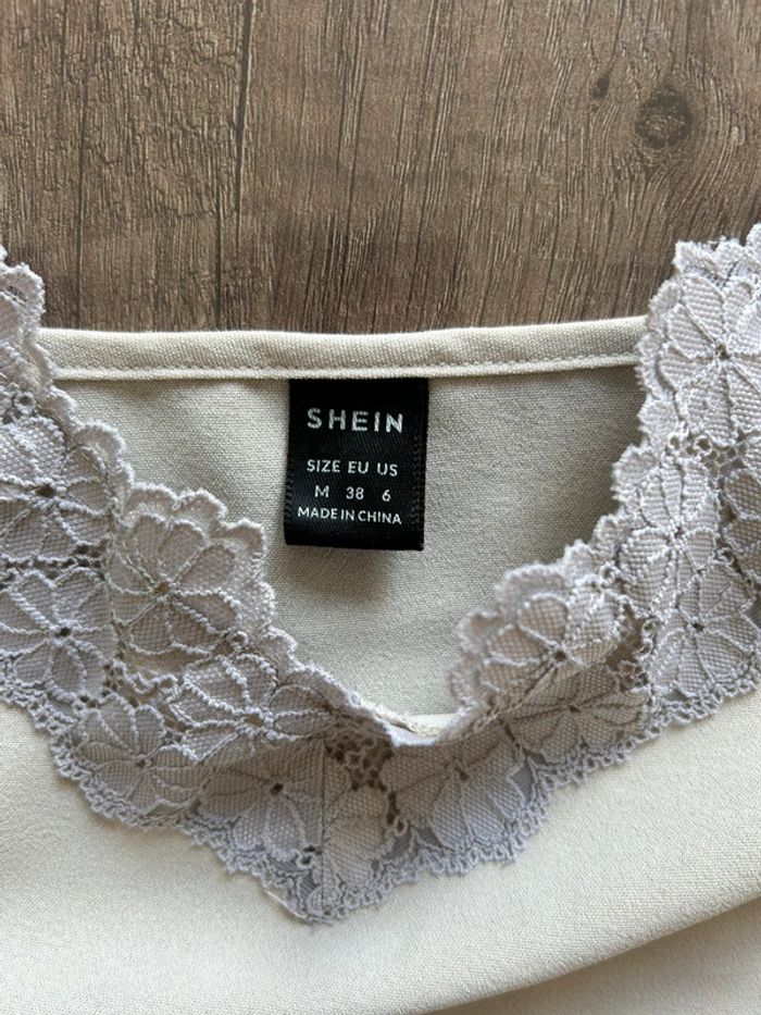 Caraco fines bretelles avec dentelle blanc - photo numéro 3