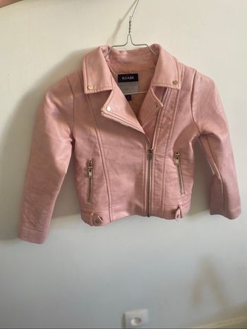 Perfecto rose en simili cuir
