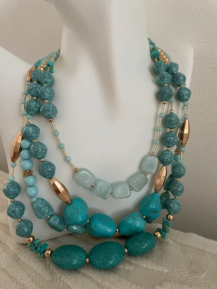 Collier multirangs turquoise Weekend Max Mara - photo numéro 6