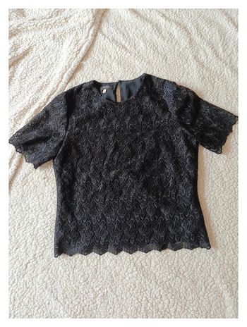 Haut noir en dentelle – chic et structuré, Lafayette Collection --
