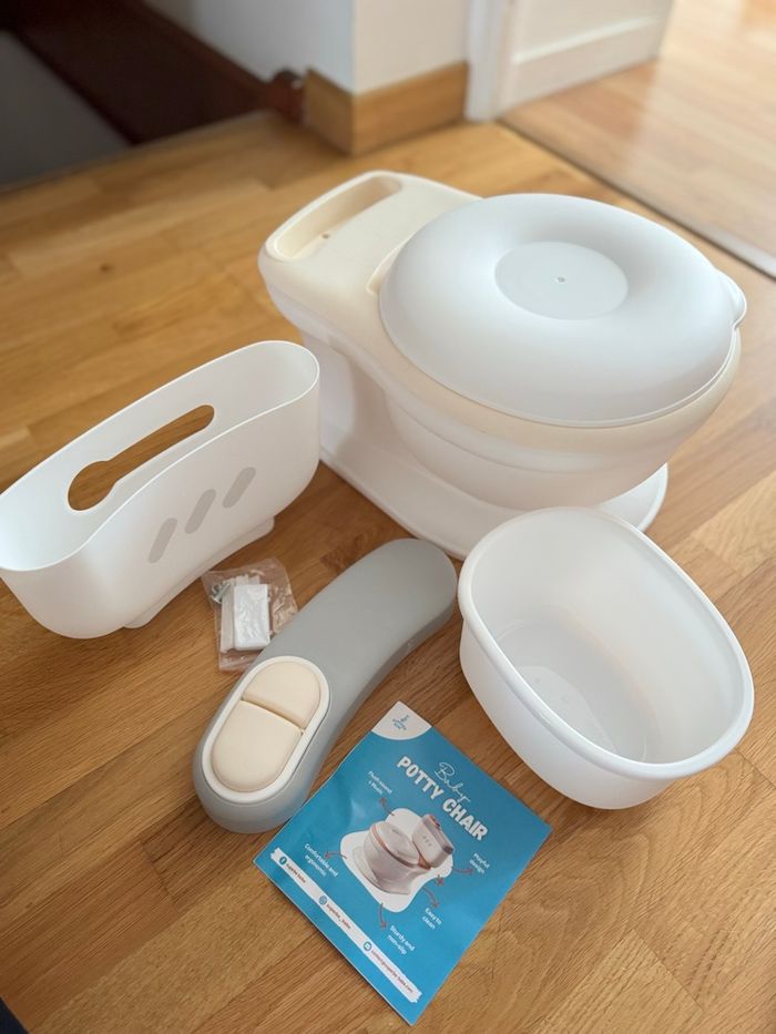 Pot de toilette avec bruit de chasse d’eau et musique, pot en forme de toilette adultes - photo numéro 2