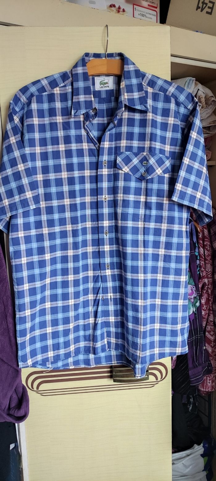 Chemisette carreaux Lacoste taille 39