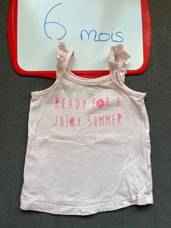 Teeshirt à bretelles 6 mois