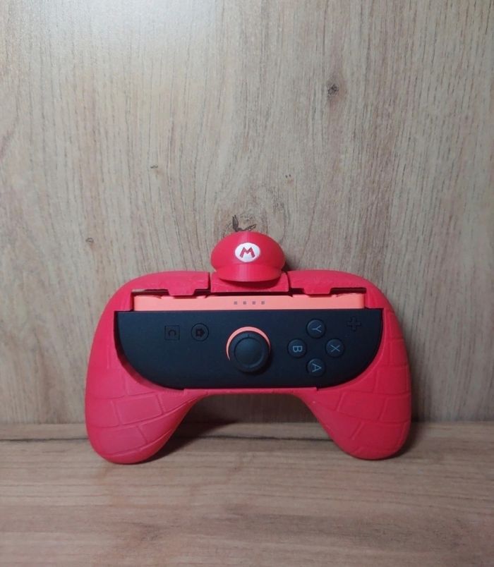 Manette Nintendo mario bros joycon grip switch 2 mario bros rouge neuf - photo numéro 2