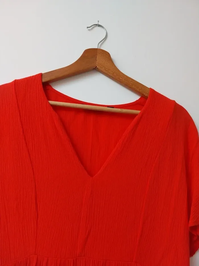 Robe fluide rouge Kiabi 36 - photo numéro 4