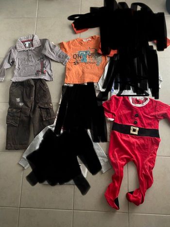 Lot vetements garçon 24 mois pyjama pull  polo ensemble pantalon
