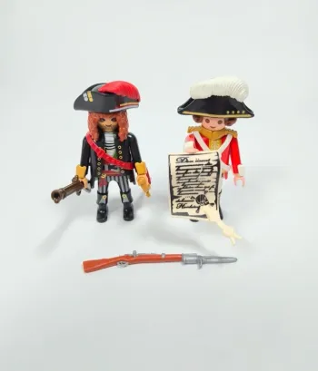 Playmobil Soldat britannique et capitaine pirate