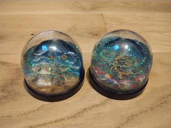 Lot de 2 boules à neige tortue 