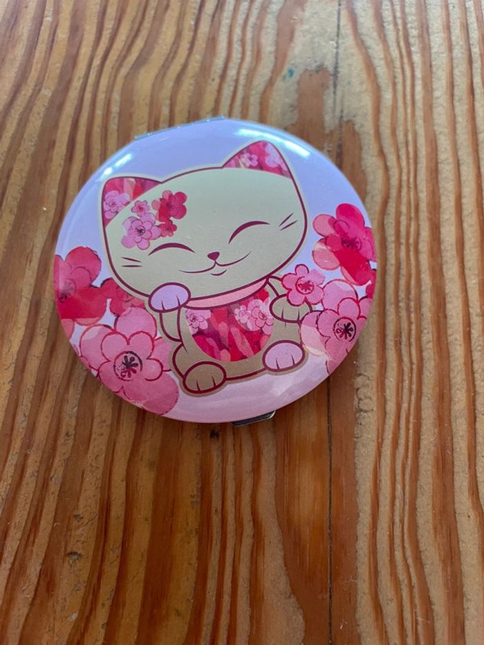 Miroir de poche lucky cat mani
