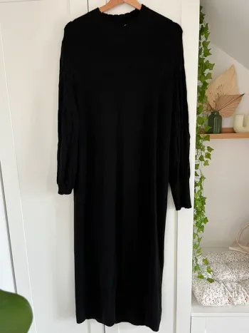 Robe longue noire maternité - XL