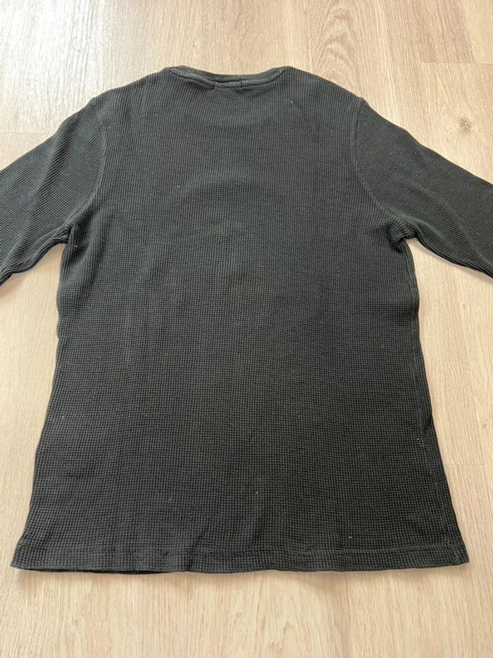 Pull nid-d’abeilles Ralph Lauren Noir avec logo brodé rouge Taille XXL - photo numéro 2