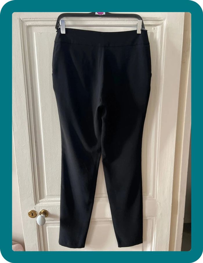 Pantalon crêpe noir bas étroit taille 38 - Anne Fontaine - photo numéro 3