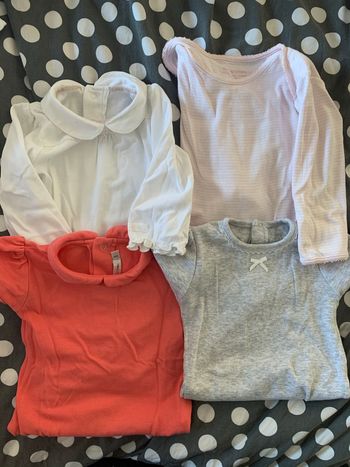 Lot de 4 bodies 9 mois