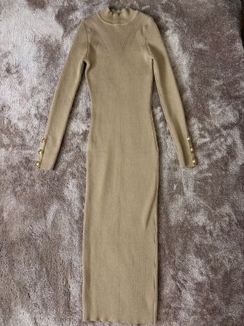 Robe tricot côtelé beige taille S/M