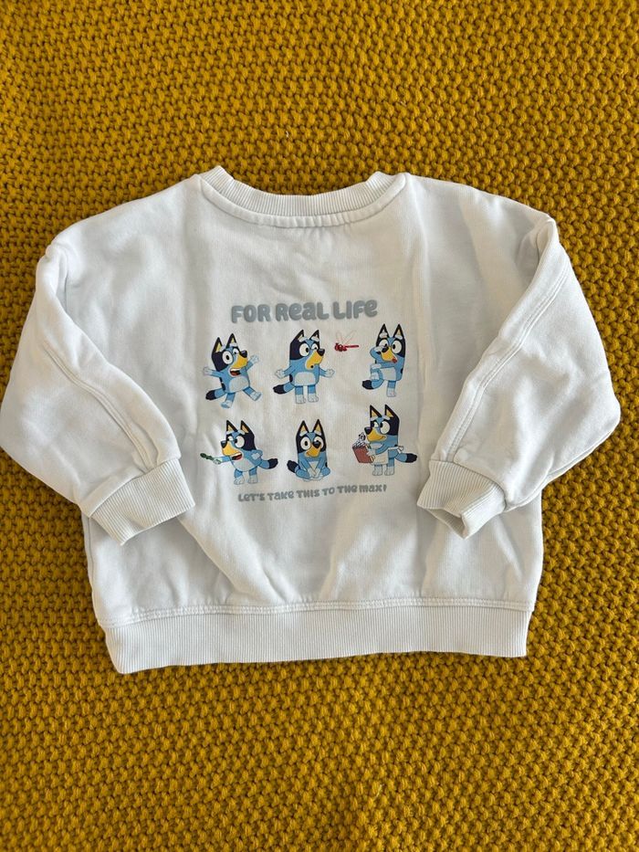 Lot 2 sweats MANGO 18-24 mois (92cm) - dont 1 BLUEY ! - photo numéro 6