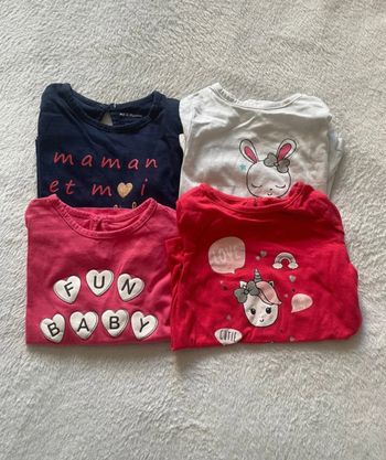 Lot de manches longues fille 24 mois