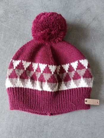 Bonnet pompon rouge