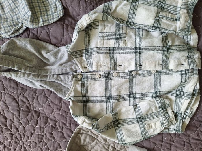 Ensemble bébé garçon 24 mois : Chemise et surchemise Vert baudet - photo numéro 4
