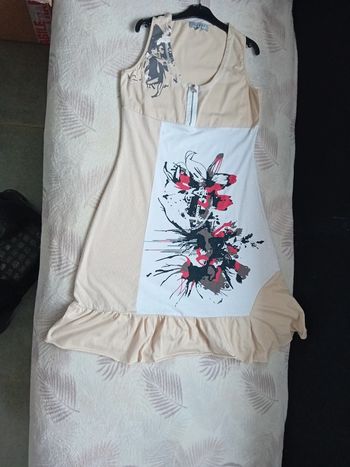 Robe Été 38/M Beige et Blanche