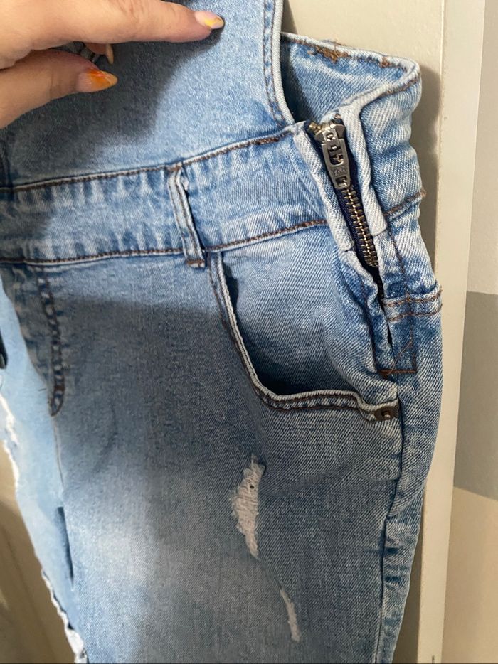 Combi short en jean - photo numéro 3