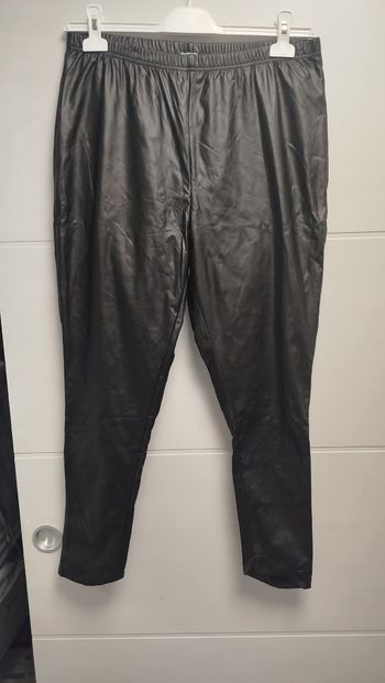 Legging simili cuir noir