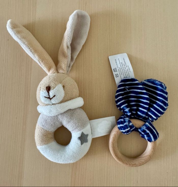 Lot de 2 hochets bébé - naissance