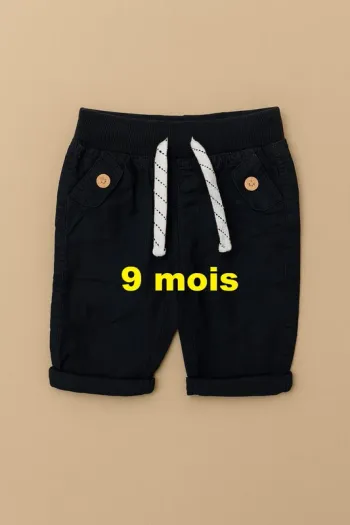 Pantalon bleu marine avec cordon Kiabi Taille 9 mois