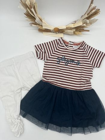 Robe et legging bébé fille lucky kid