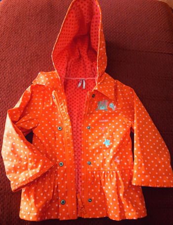 Veste fille imperméable doublée à capuche 18-24 mois / Orchestra