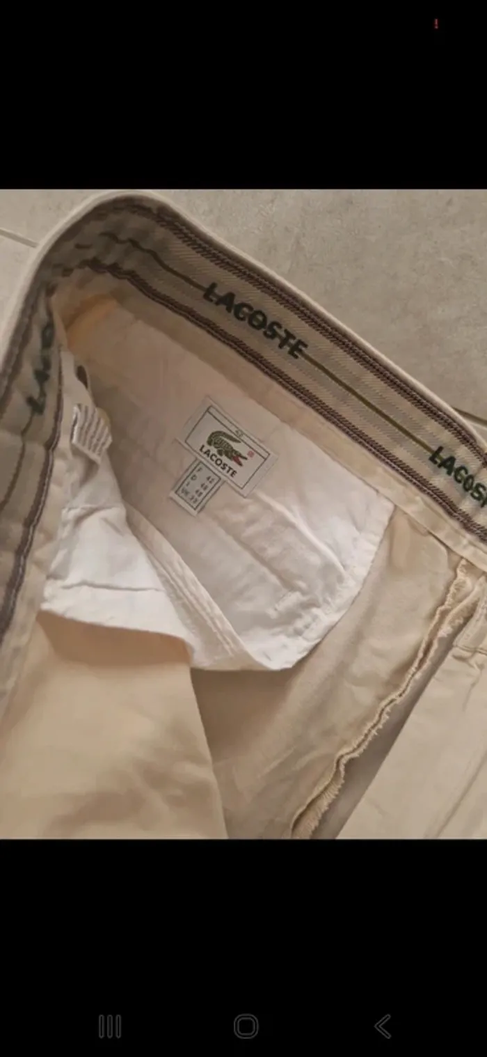 Beau short cargo vintage lacoste taille 42 /l tres bon eta - photo numéro 6